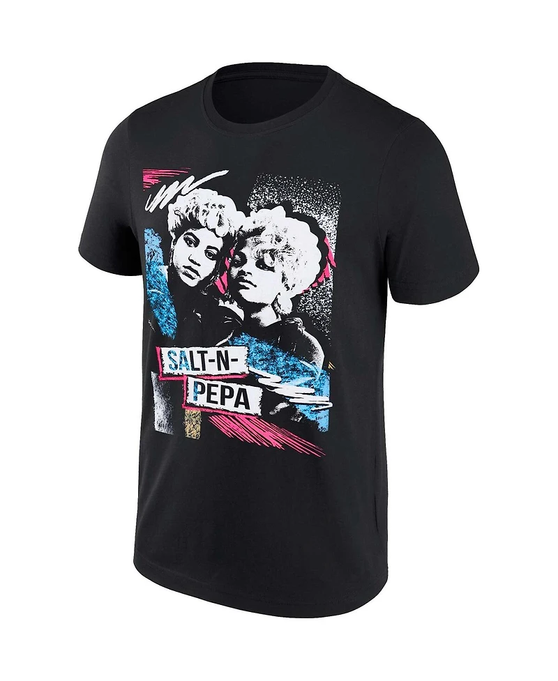 Men's Black Salt-n-Pepa Washed Graphic T-shirt