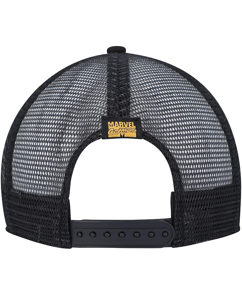 Men's Black Guardians of the Galaxy Rocket Retro A-Frame Snapback Hat
