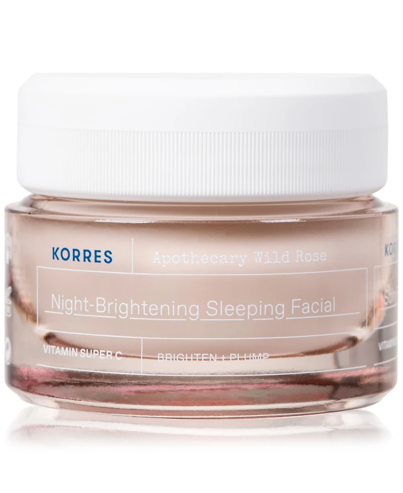 Korres Apothecary Wild Rose Night-Brightening Sleeping Facial, 1.3-oz.