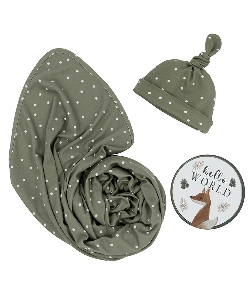 Living Textiles Baby Boys or Baby Girls Hello World Gift Set
