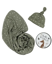 Living Textiles Baby Boys or Baby Girls Hello World Gift Set