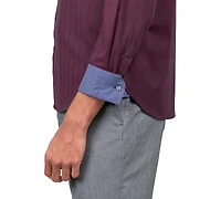 Michelsons of London Men's Solid Herringbone Shirt