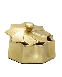 Classic Touch Flower Shaped Jar, 6.5" D