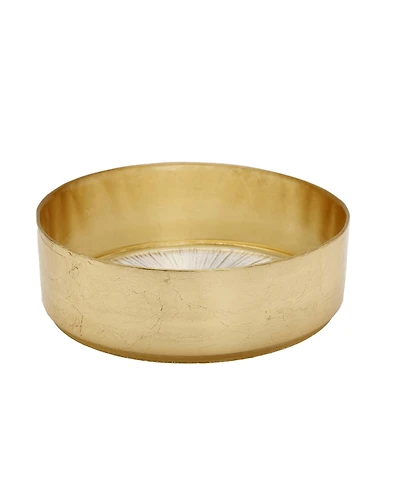 Classic Touch Crystal Glass Bowl with Border, 6" D