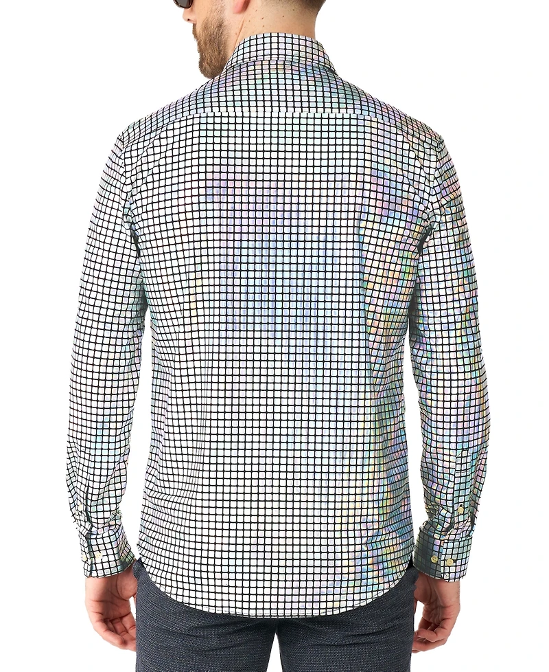 OppoSuits Men's Shirt - Long Sleeve Shiny Snake Gold