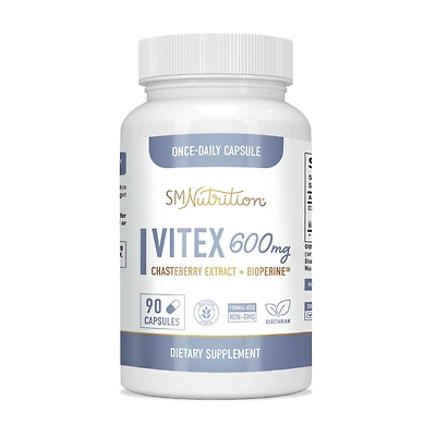 SMNutrition Vitex 600mg Capsules, SMNutrition, 90ct