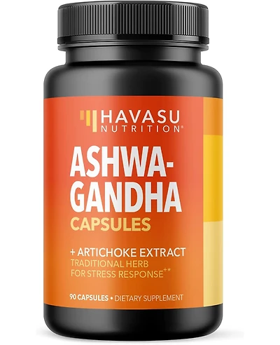 Ashwagandha Pills, Ashwagandha Capsules for Stress Relief, Havasu Nutrition, 90ct