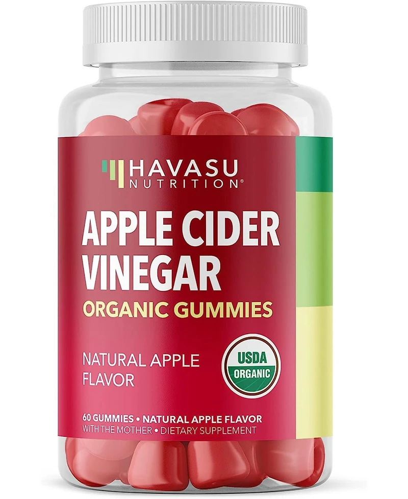 Apple Cider Vinegar Gummies, Apple Flavor, Havasu Nutrition, 60ct