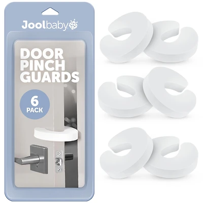 Jool Baby Toddler Door Finger Pinch Guards - Protects Children from Injuries and Lock-Ins, Soft Eva Foam, Damage-Free Safety (6 Pack)