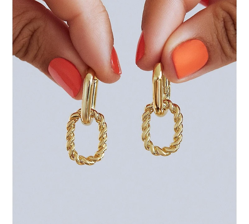 Ana Luisa Double Hoop Earrings - Ash Double