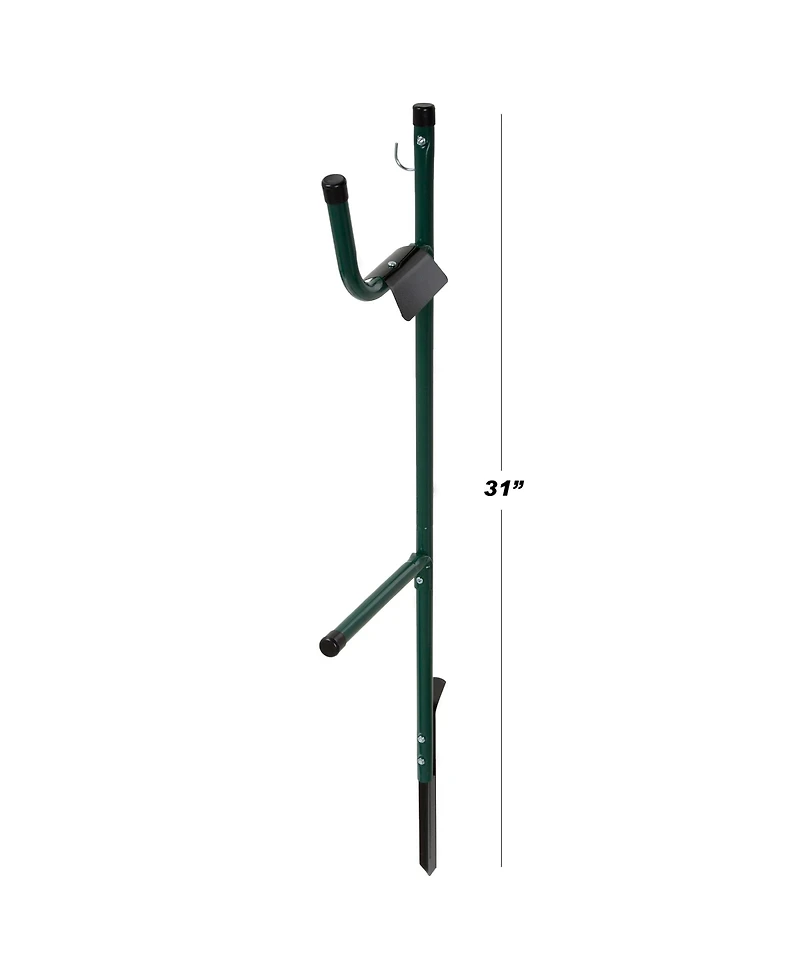 Water Hose Holder Easy-to-Install Garden Hose Storage Metal Rack with Stake - Outdoor Freestanding Hose Reel for Yard or Landscaping by Stalwart
