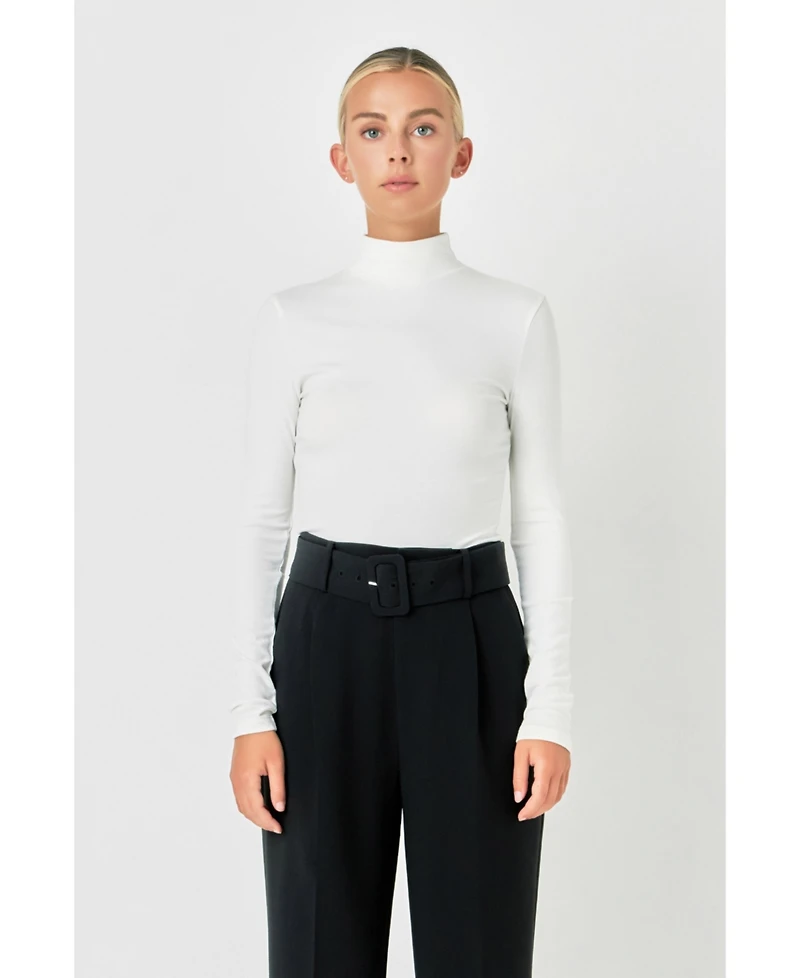 endless rose Women's Mock Neck Top