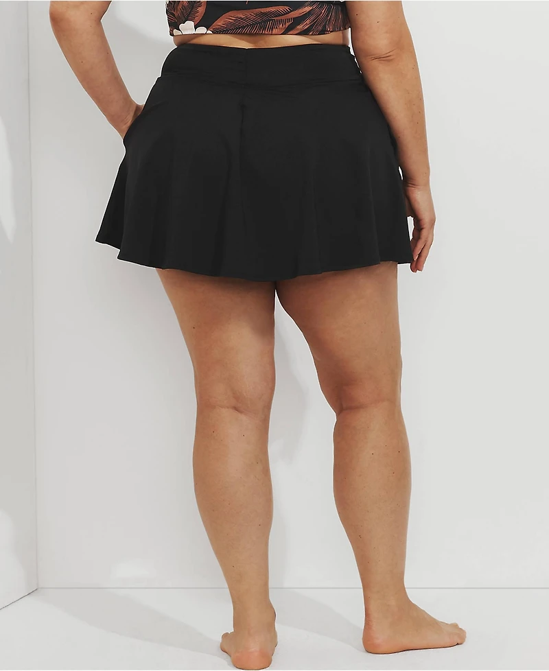 Lands' End Women's High Waisted Tulip Hem Swim Skort