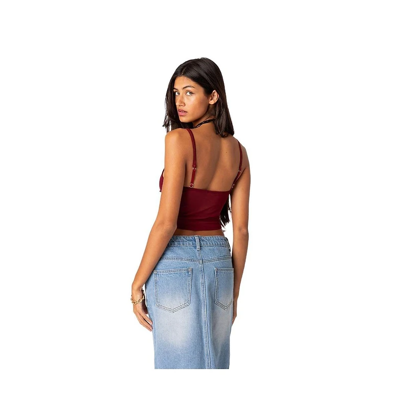 Women's Cressida sheer mesh tank top