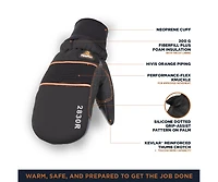 RefrigiWear Men's PolarForce Mitt - Extreme Cold Weather Insulated Mittens, Waterproof, Windproof, Thermal Protection