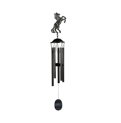 38" Long Metal Brown Horse Silhouette Wind Chime