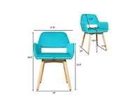 2 Pieces Modern Upholstered Accent Armchairs Set