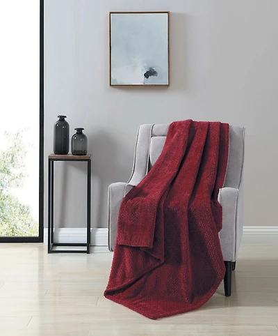 Kate Aurora Ultra Soft & Plush Herringbone Fleece Throw Blanket Covers 50"x60"
