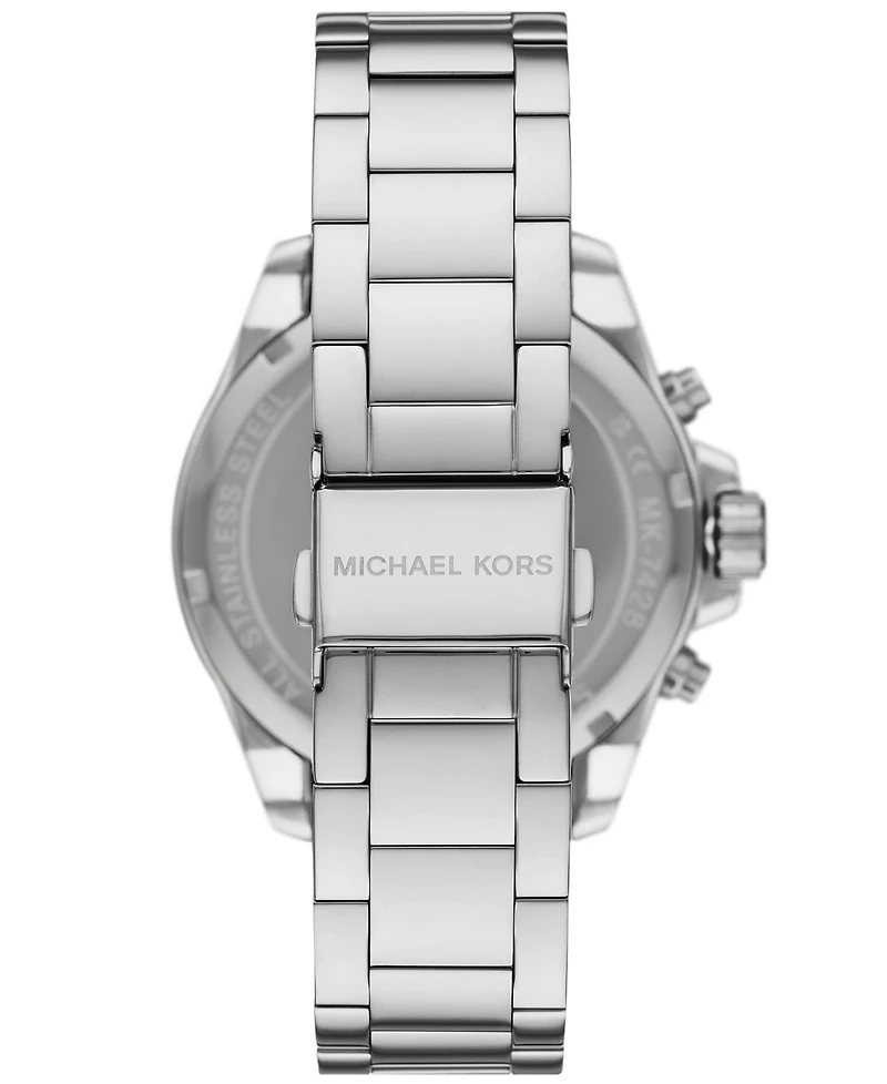 Michael Kors Women's Wren Chronograph Silver-Tone Stainless Steel Watch 42mm