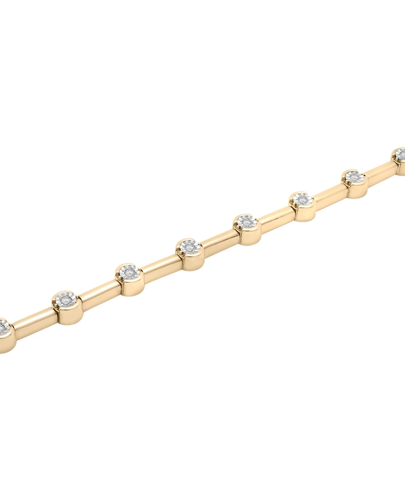 Diamond Bar Link Bracelet (1/2 ct. t.w.) 10k Gold