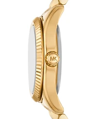 Michael Kors Women's Lexington Three-Hand Gold-Tone Stainless Steel Watch 26mm
