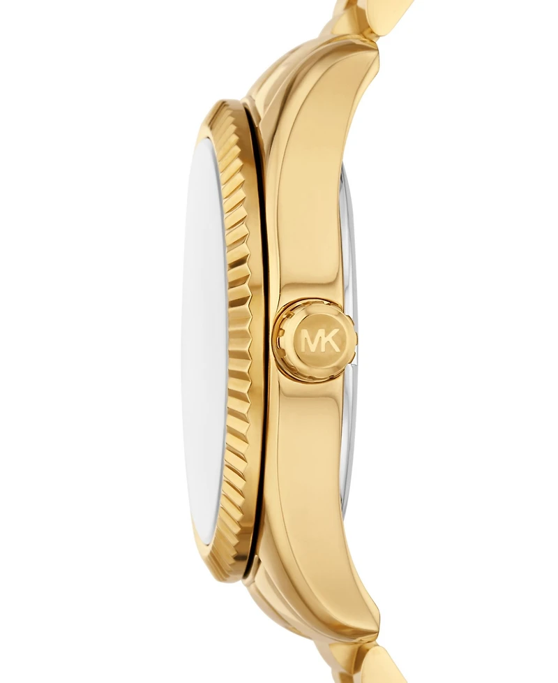 Michael Kors Women's Lexington Three-Hand Gold-Tone Stainless Steel Watch 38mm