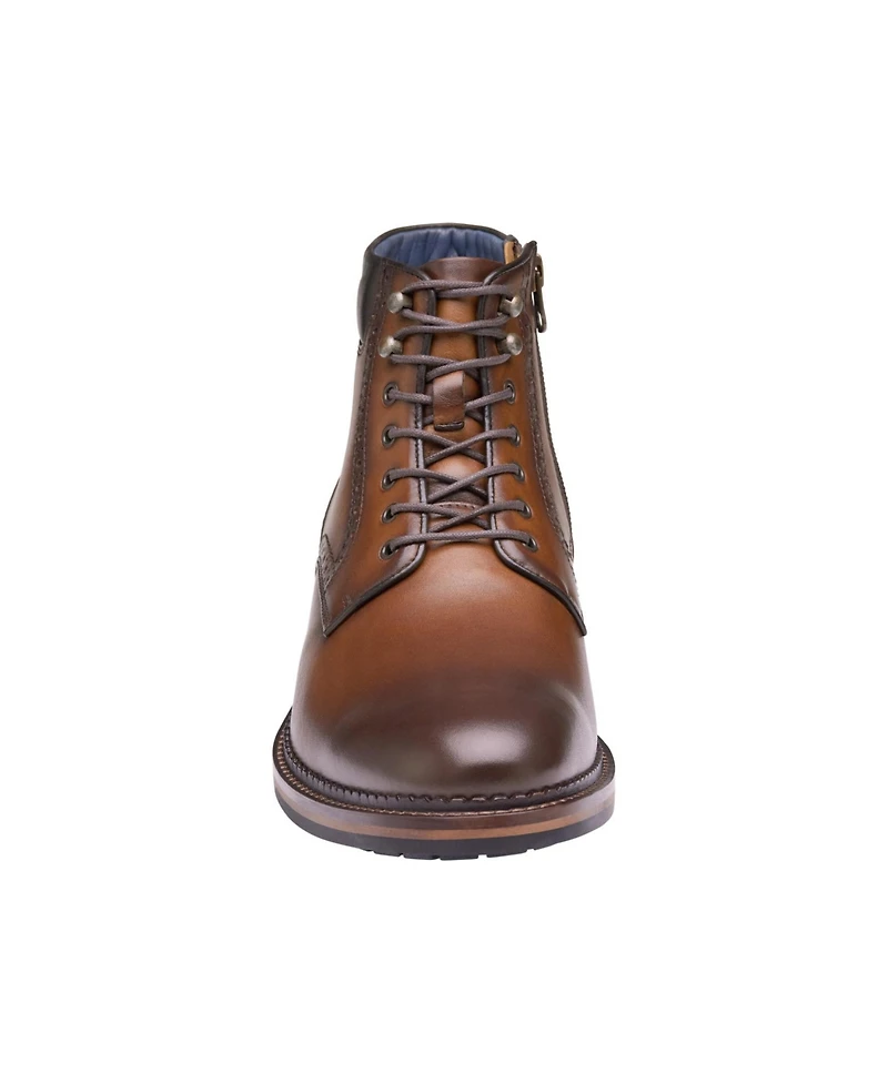 Johnston & Murphy Men's Connelly Leather Plain Toe Boots