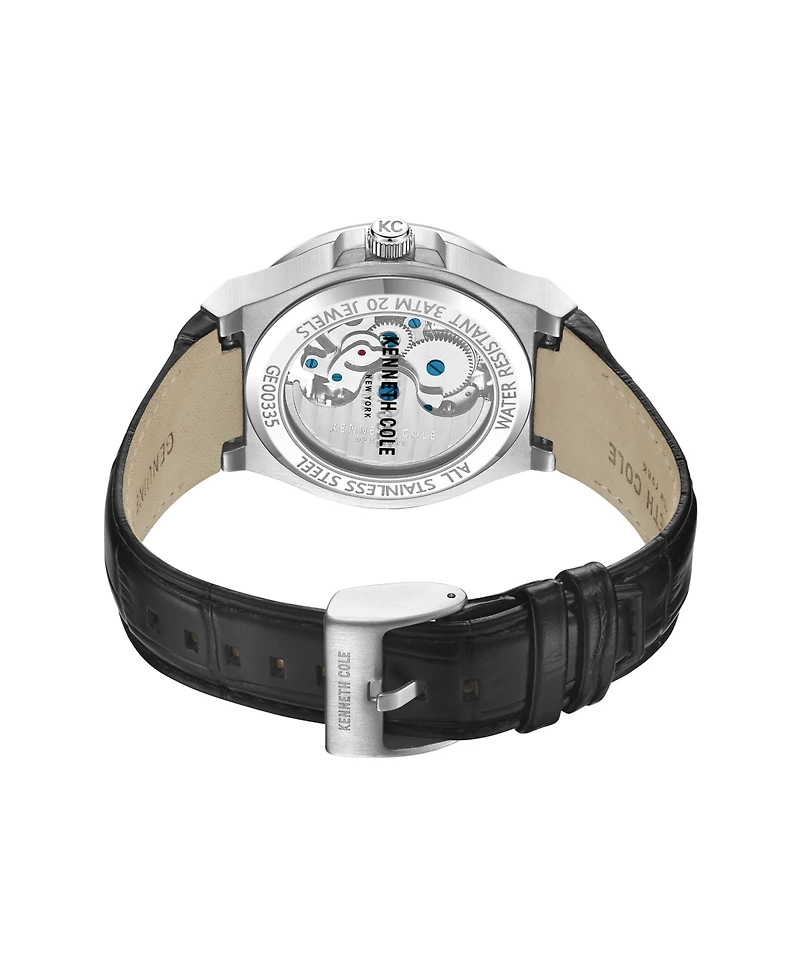Kenneth Cole New York Men's Automatic Genuine Leather Watch 43mm