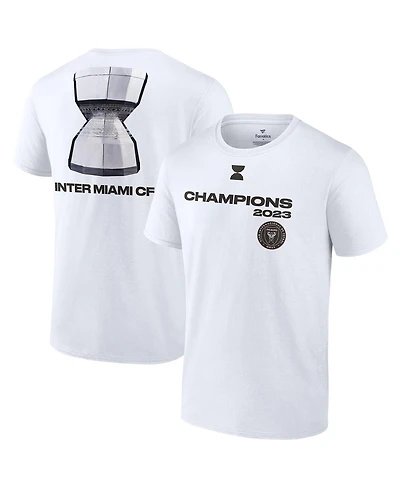 Men's Fanatics White Inter Miami Cf 2023 Leagues Cup Champions Locker Room T-shirt
