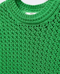 Mango Women's Short Crochet Jumper