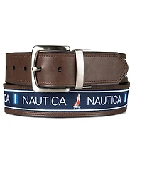 Nautica Men's Reversible Flag Belt