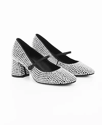 Mango Women's Rhinestone Block-Heeled Shoes