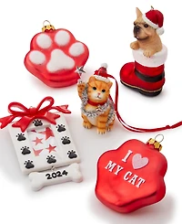 Holiday Lane Pets French Bulldog Santa's Boot Ornament, Exclusively at Macy's
