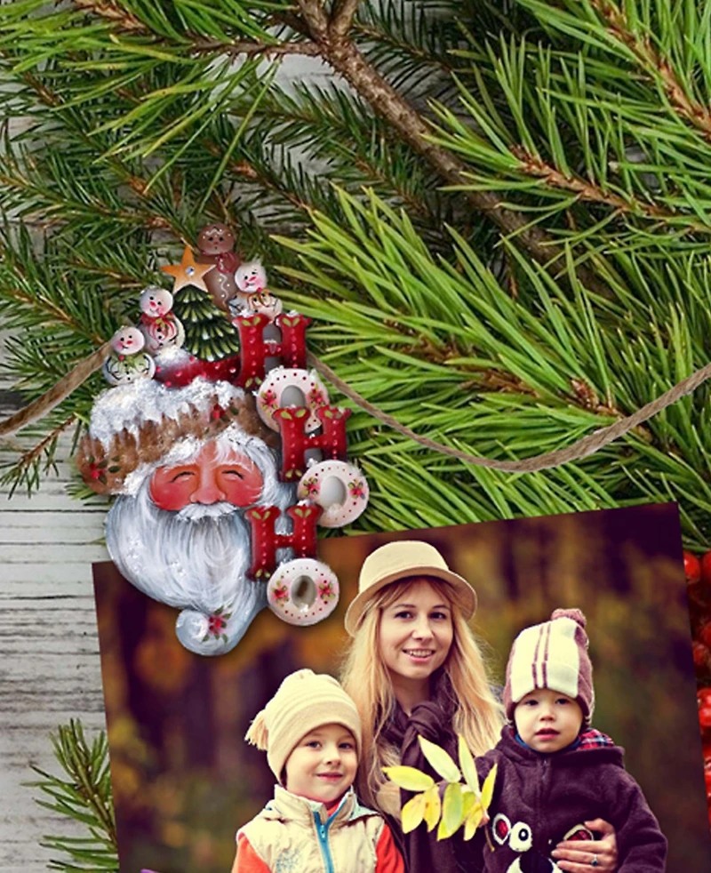 Designocracy Magical Baby Santa Christmas Wood Clip-On Ornaments Set of 6 J. Mills-Price