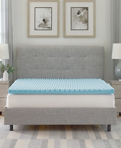 ProSleep 2.5" Gel-Infused Convoluted Memory Foam Mattress Topper, King