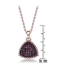 Sterling Silver Cubic Zirconia Triangle Shaped Pendant