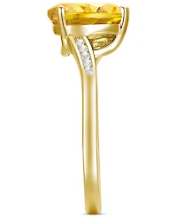 Amethyst (1-1/3 ct. t.w.) & Lab-Grown White Sapphire (1/10 Pear Swirl Ring 14k Gold-Plated Sterling Silver (Also Additional Gemstones)