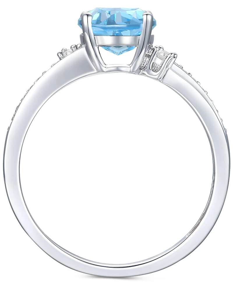 Amethyst (1-1/2 ct. t.w.) & Lab-Grown White Sapphire (1/8 Swirl Ring 14k Gold-Plated Sterling Silver (Also Additional Gemstones)