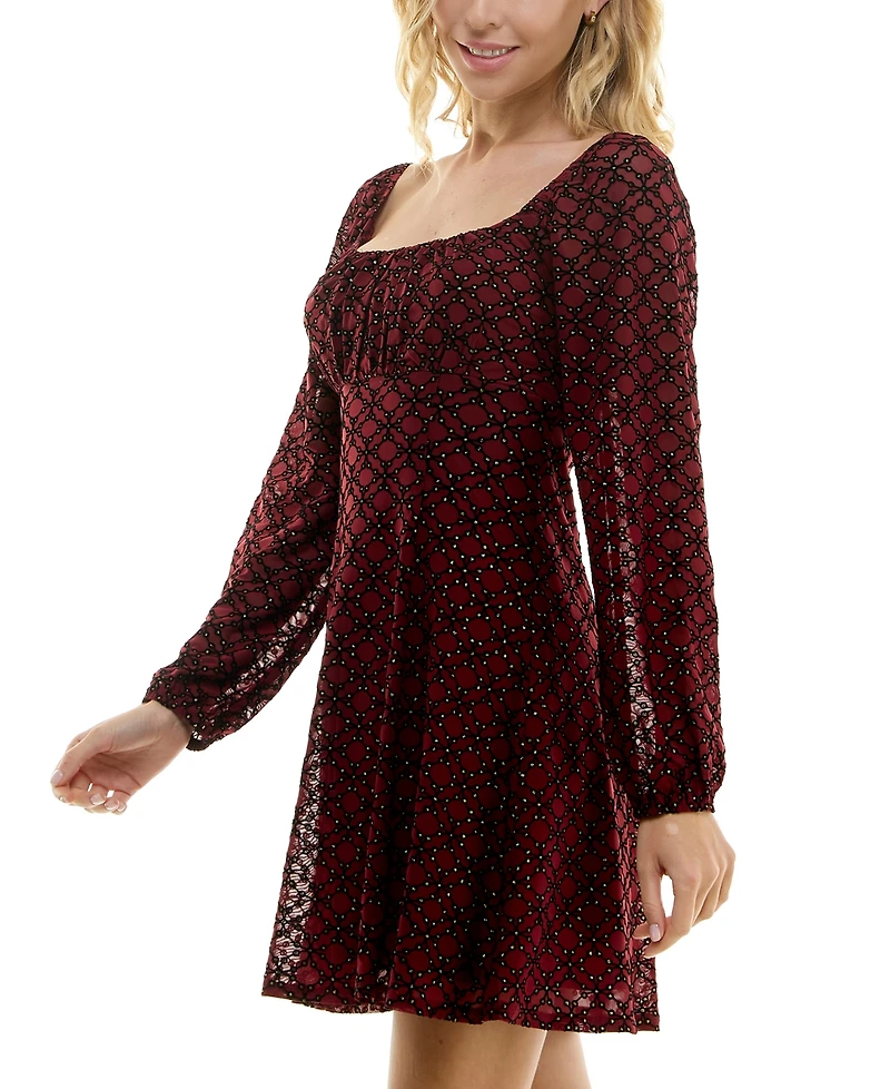 As U Wish Juniors' Emma Mesh Fit & Flare Dress