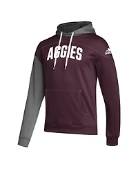 Men's adidas Maroon Texas A&M Aggies Block Stadium Pullover Hoodie