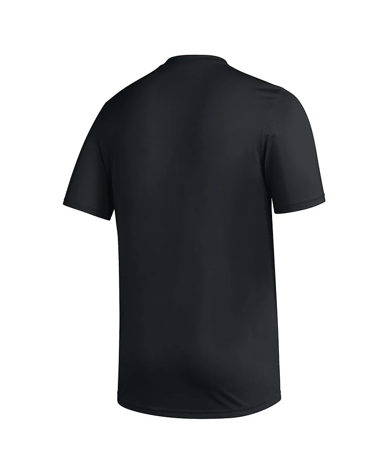Men's adidas Black Georgia Tech Yellow Jackets Sideline Strategy Glow Pregame T-shirt