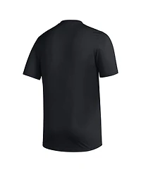 Men's adidas Black Georgia Tech Yellow Jackets Sideline Strategy Glow Pregame T-shirt