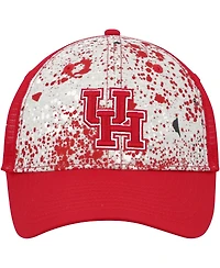 Men's Colosseum Gray, Red Houston Cougars Love Fern Trucker Snapback Hat
