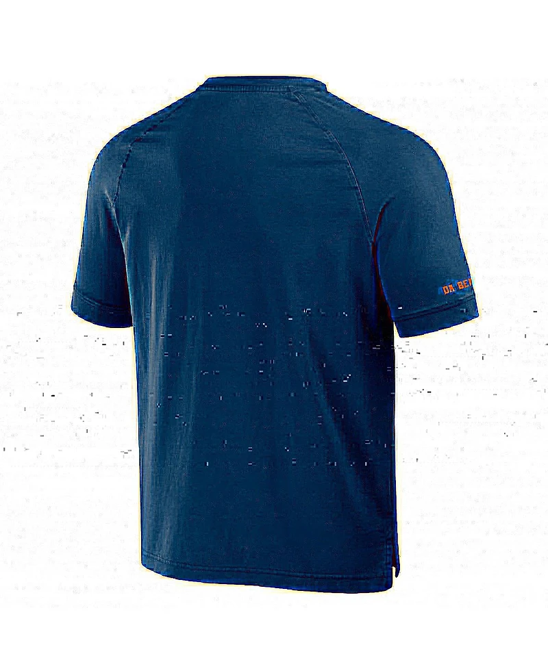 Men's Nfl x Darius Rucker Collection by Fanatics Navy Chicago Bears Washed Raglan Henley T-shirt