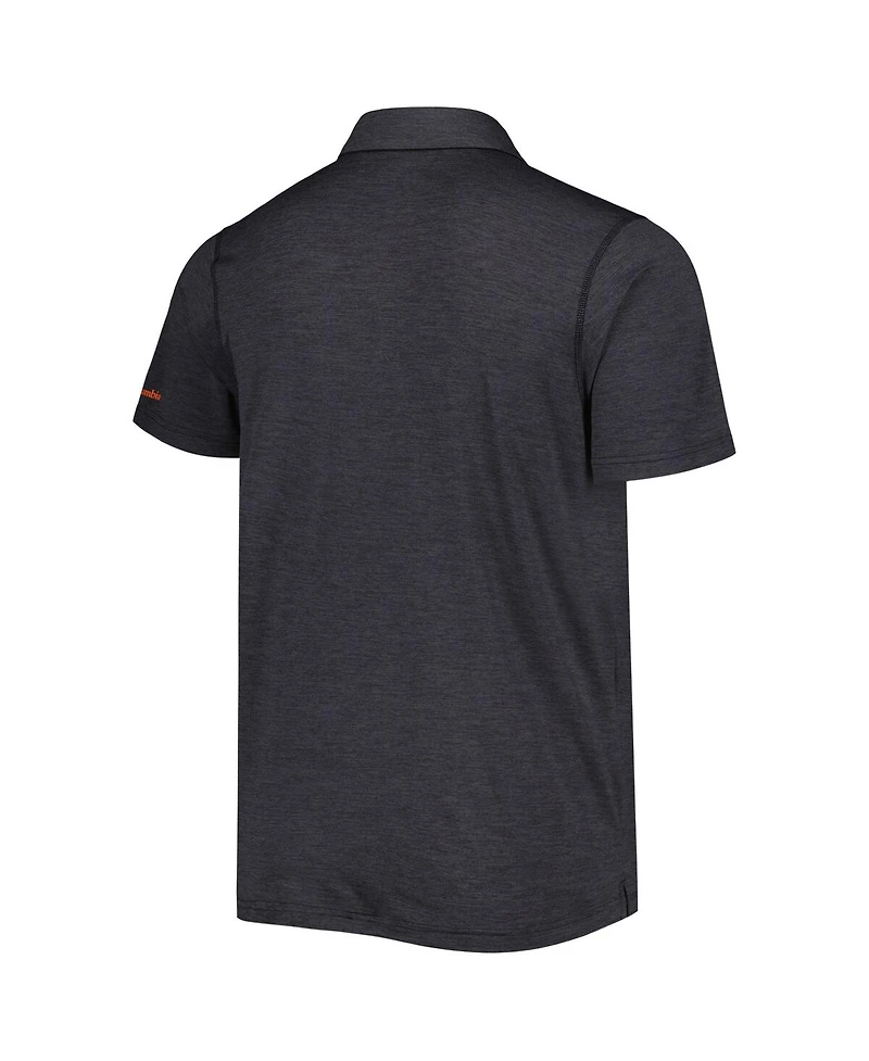 Men's Columbia Black Oregon State Beavers Tech Trail Omni-Shade Polo Shirt