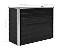 Garden Raised Bed Anthracite 39.4"x15.7"x30.3" Galvanized Steel