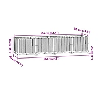 Raised Bed 63"x15.7"x15" Polypropylene