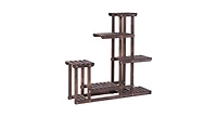 6-Tier Garden Wooden Plant Flower Stand Shelf for Multiple Plants Indoor or Outdoor