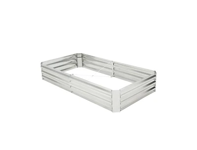 Metal Galvanized Raised Garden Bed with Open-Ended Base