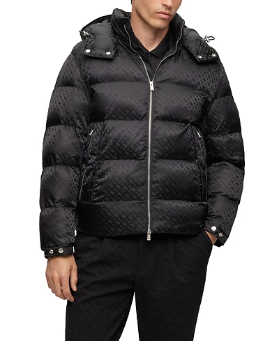 Boss by Hugo Boss Men's Monogram Water-Repellent Padded Jacket